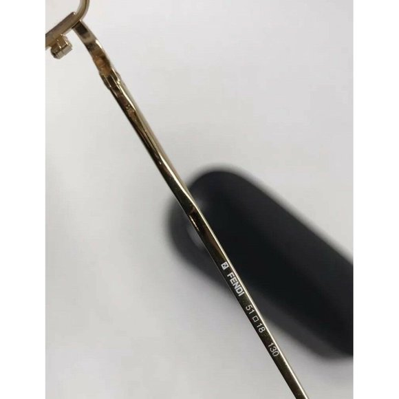 FENDI Eyeglasses F556 Gold Color F 556 Diamond Beauty 51 [] 18 - 130 - Picture 8 of 12